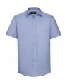 Overhemd Korte Mouw Russell Herringbone R-963M-0 Light Blue